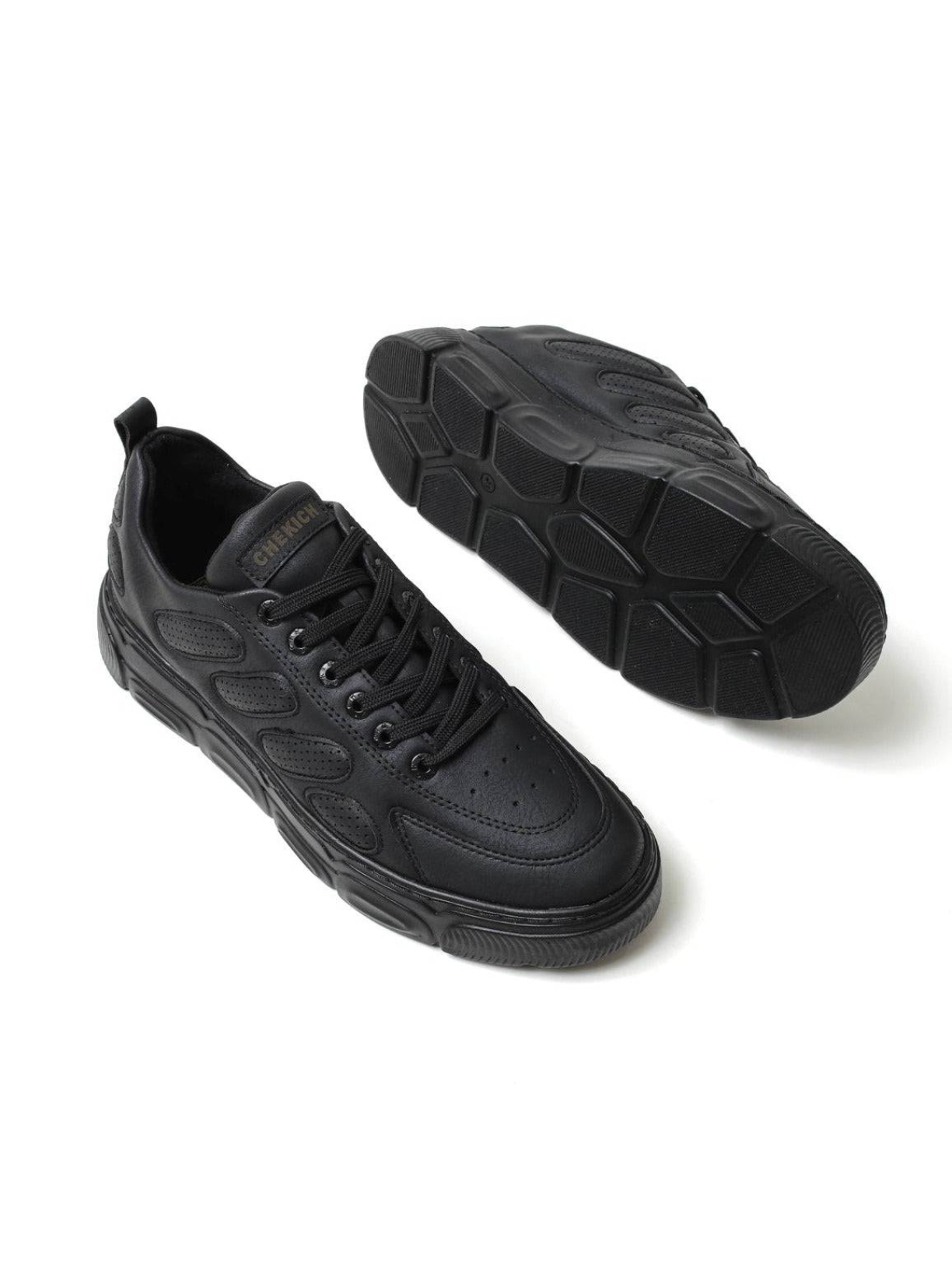 Tulum Midnight Edition low-top casual sneaker in black by Apollo Moda, view 3